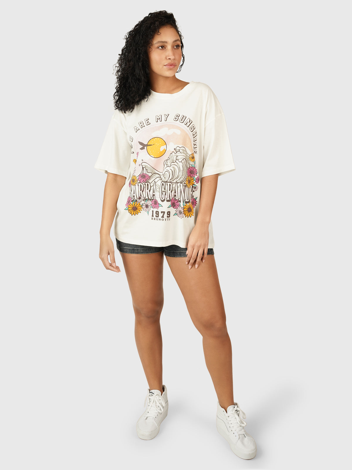 Aerial Damen Oversized T-shirt | Off-White