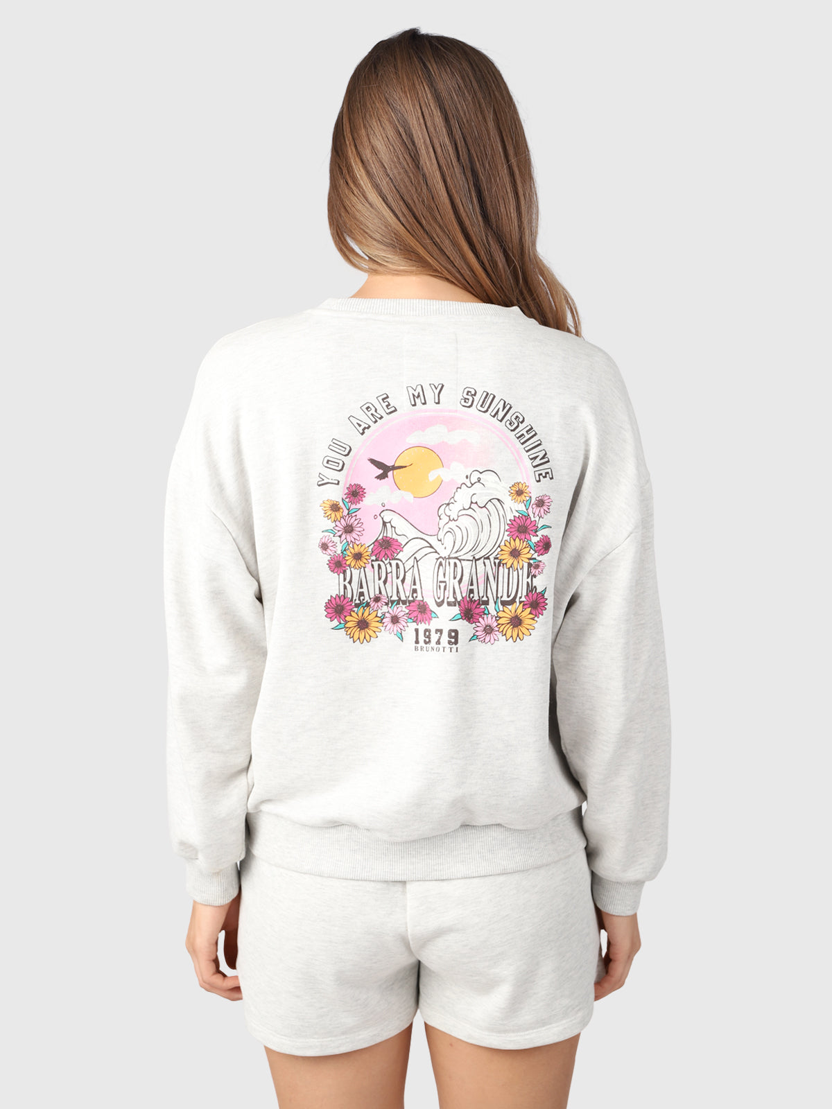 Ari Damen Sweatshirt | Weiß Melange