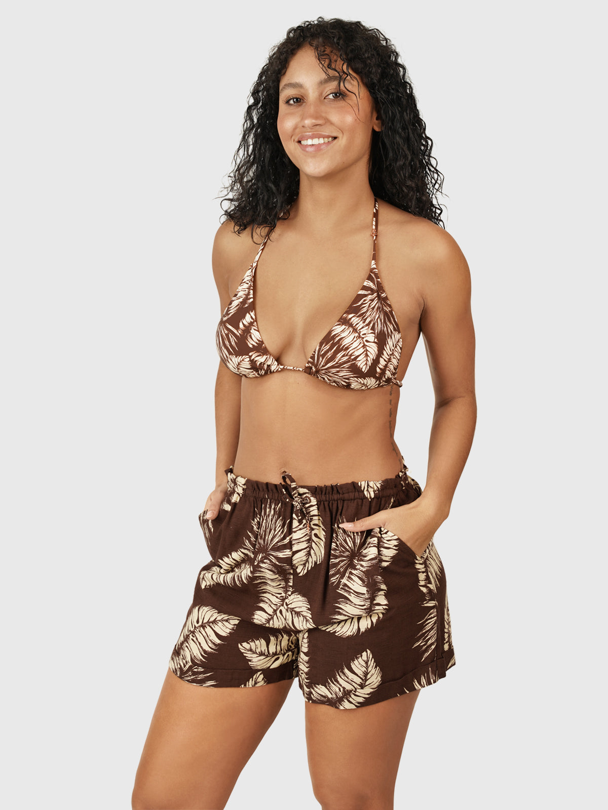 Essie-Palm Women Shorts | Brown