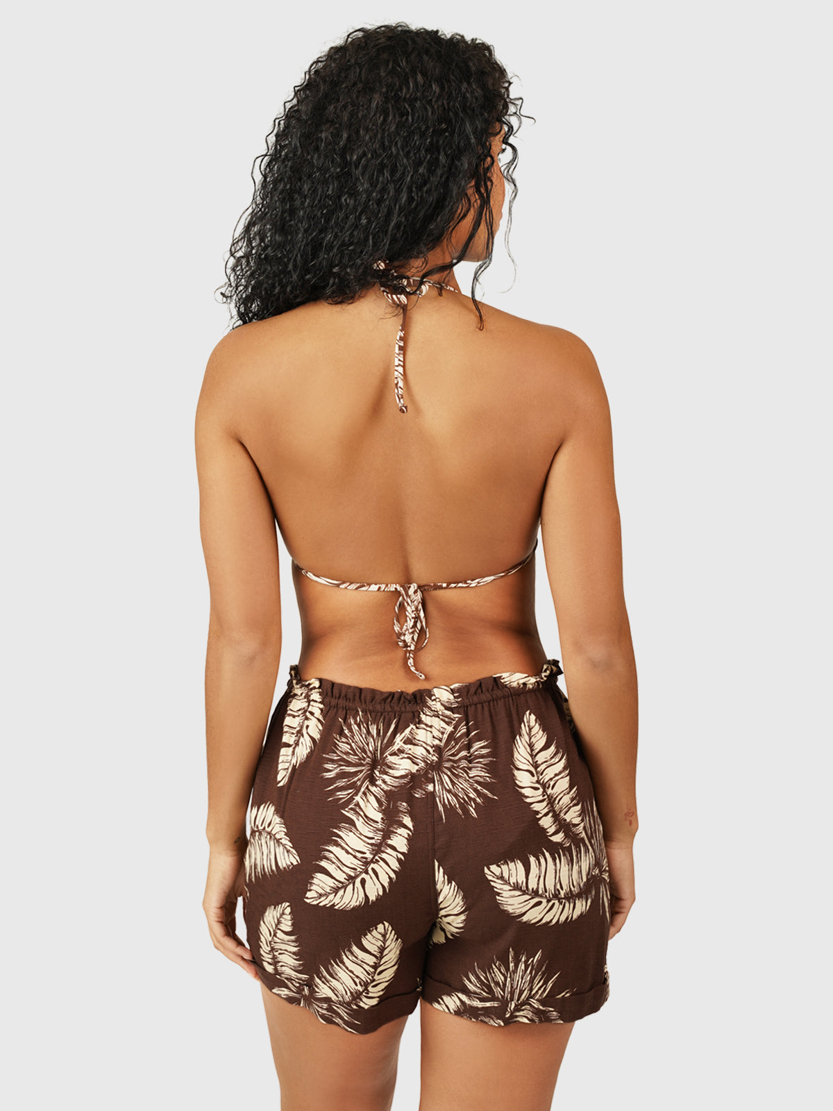 Essie-Palm Women Shorts | Brown