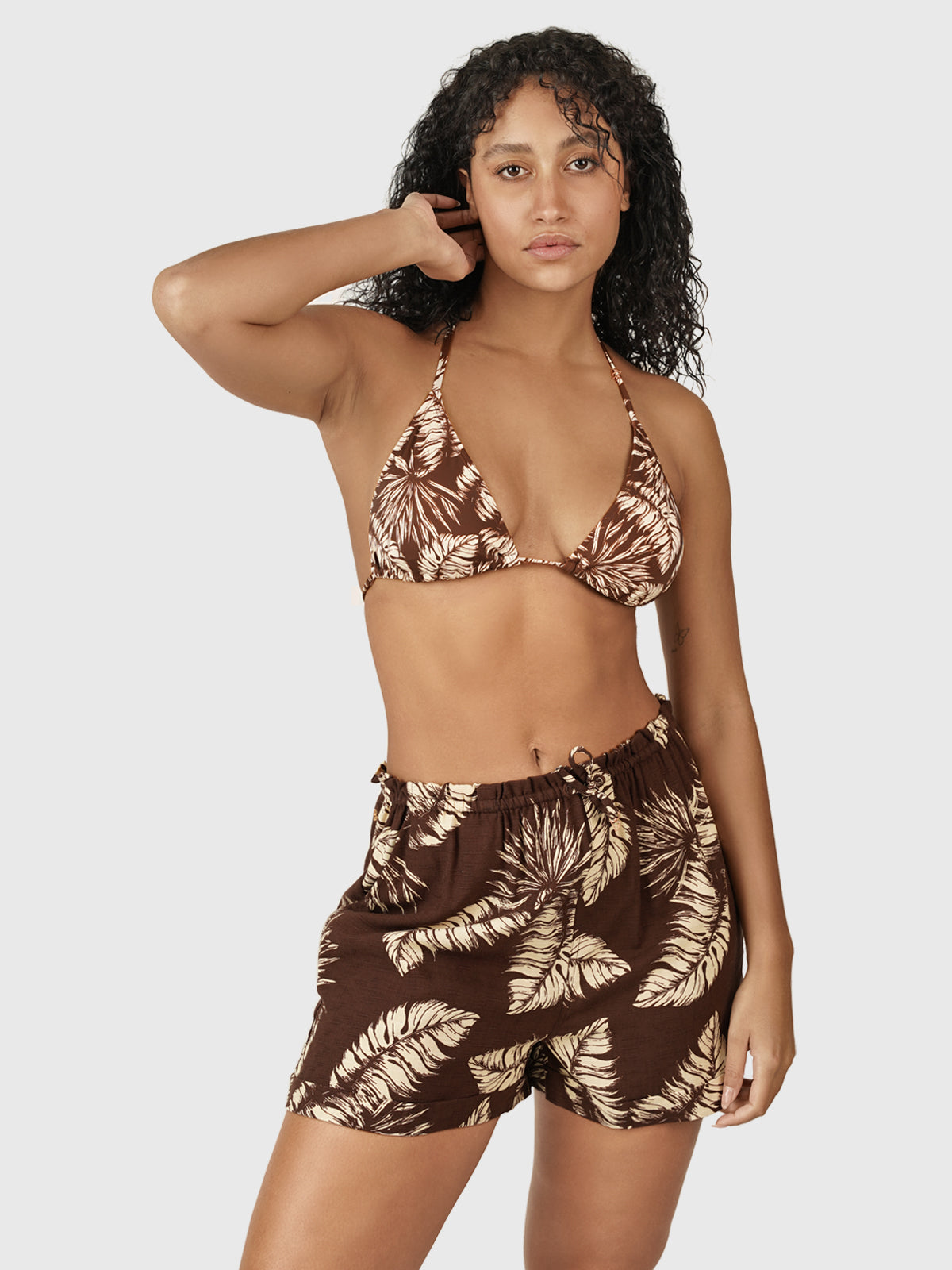 Essie-Palm Women Shorts | Brown