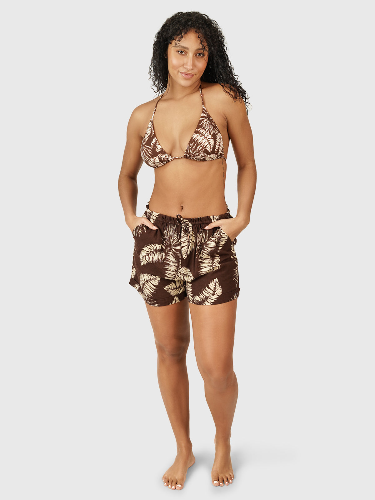 Essie-Palm Women Shorts | Brown