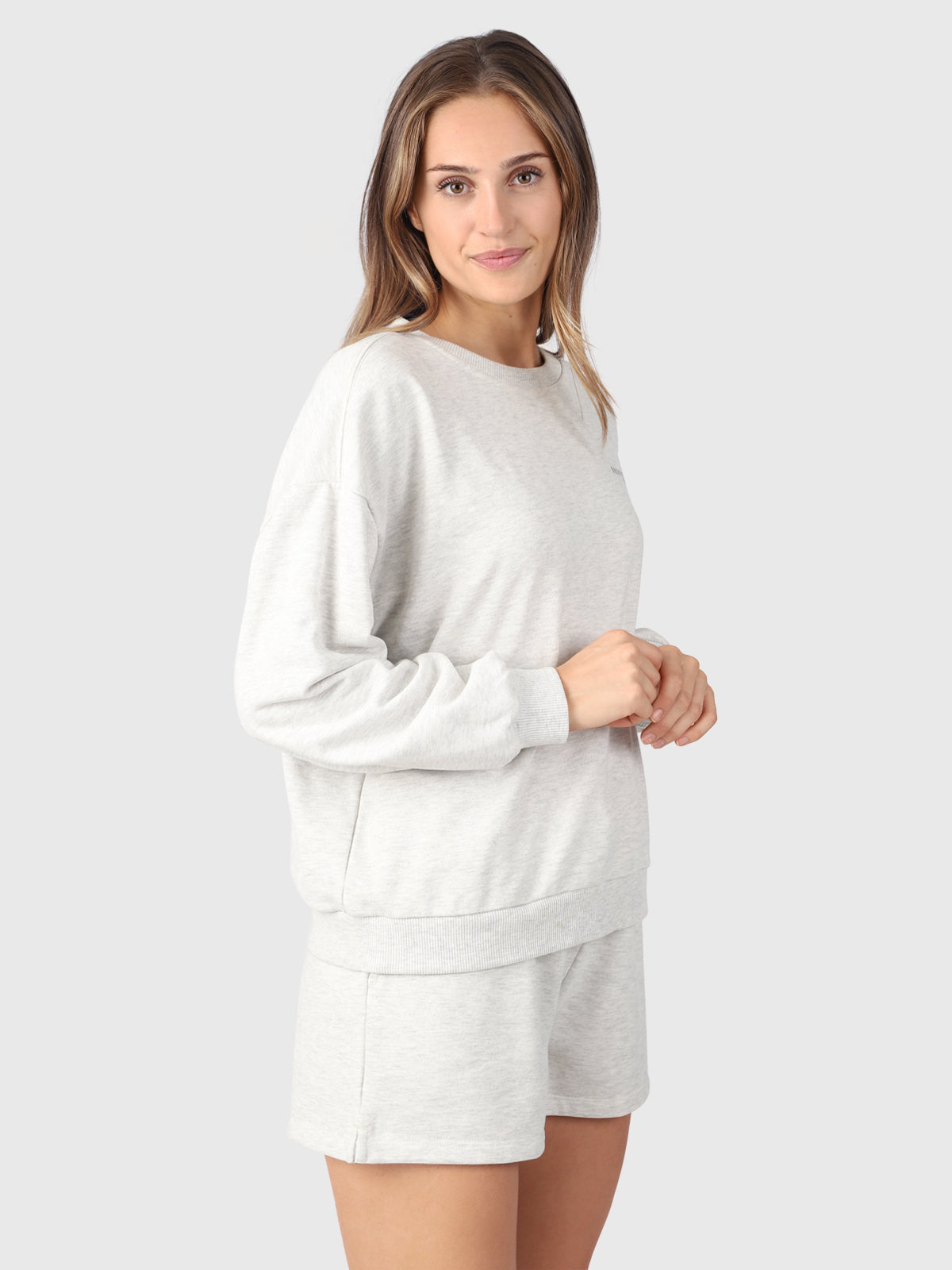 Milly Damen Sweat Short | Weiß-Melange