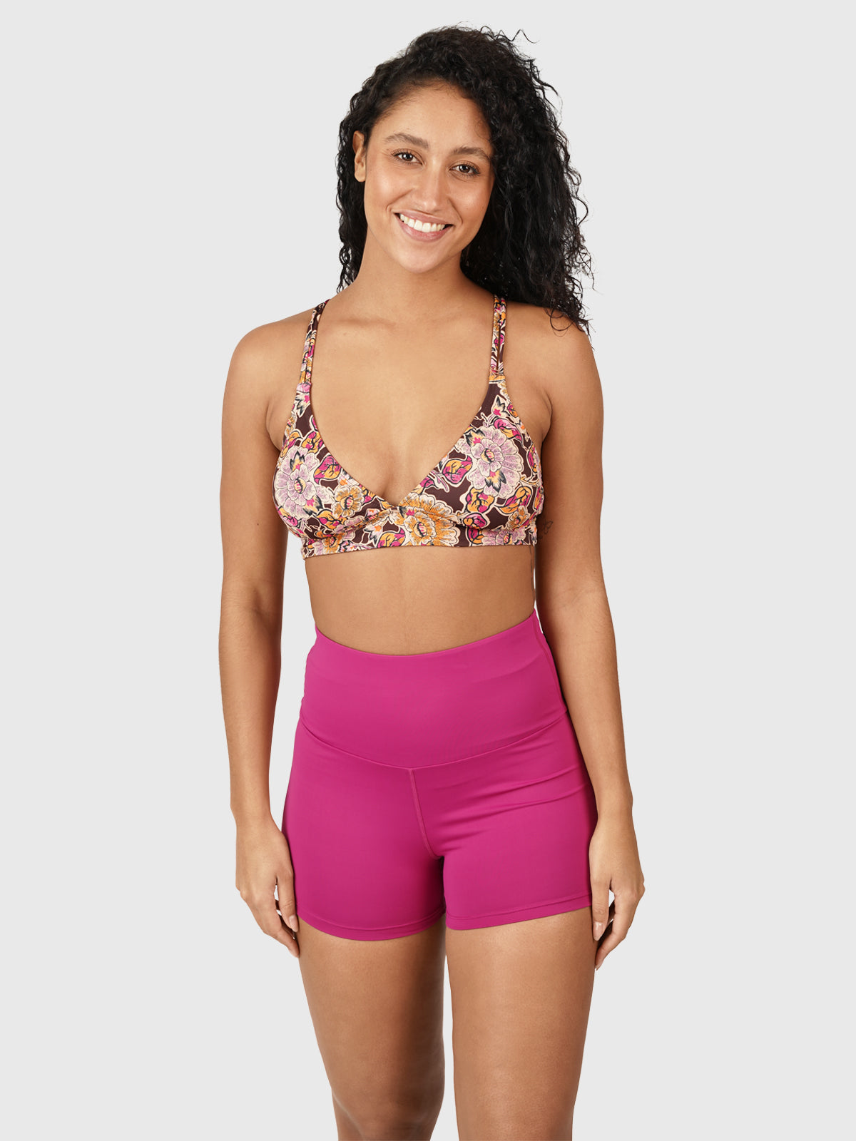 Hibiki Damen Legging Shorts | Magenta