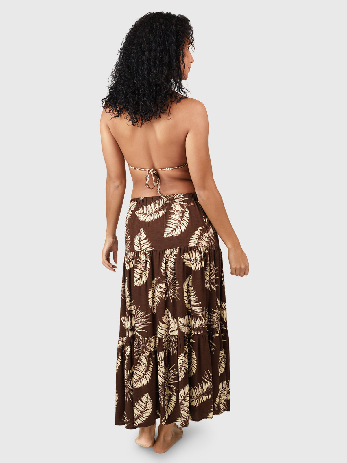 Romy-Palm Women Skirt | Brown