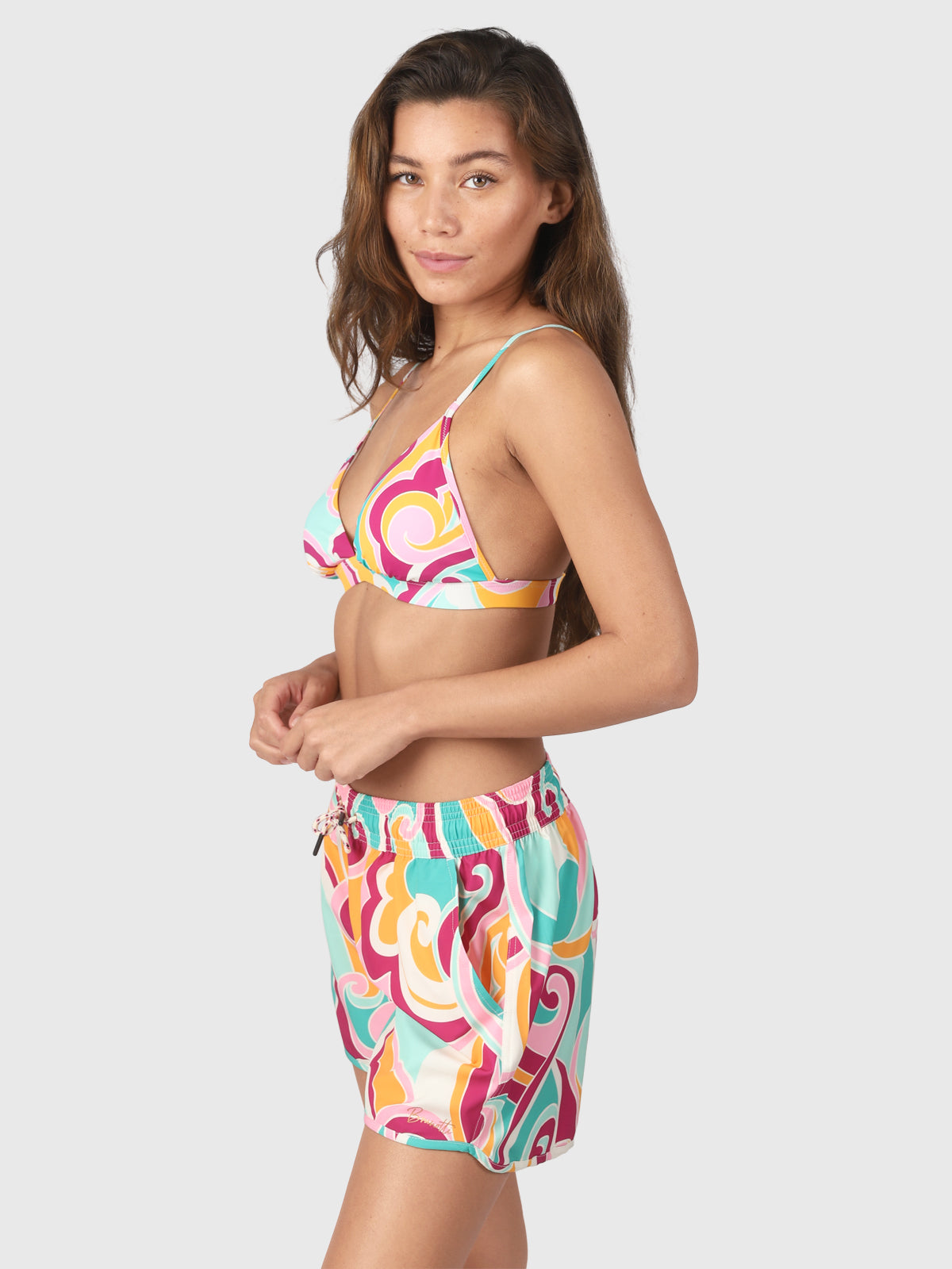 Toluca-Swirl Women Swim Shorts | Multi Color