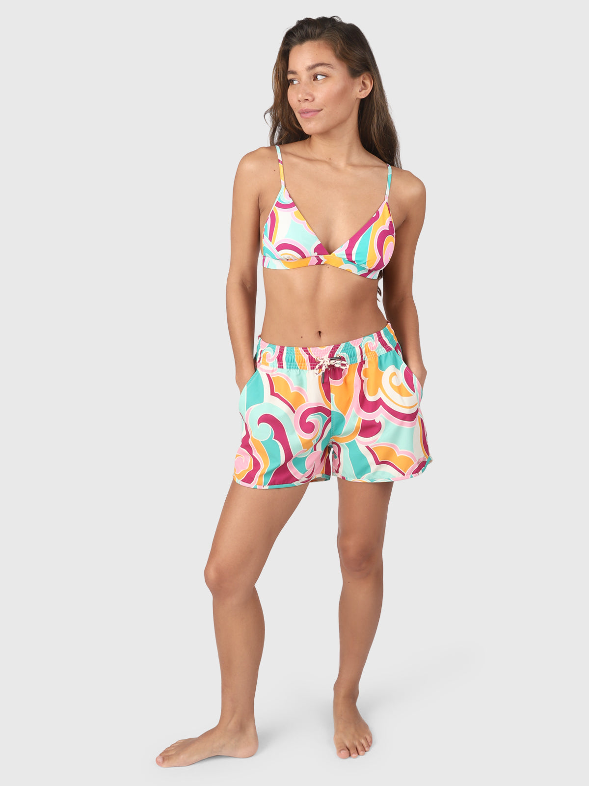 Toluca-Swirl Dames Zwemshort | Multi Color