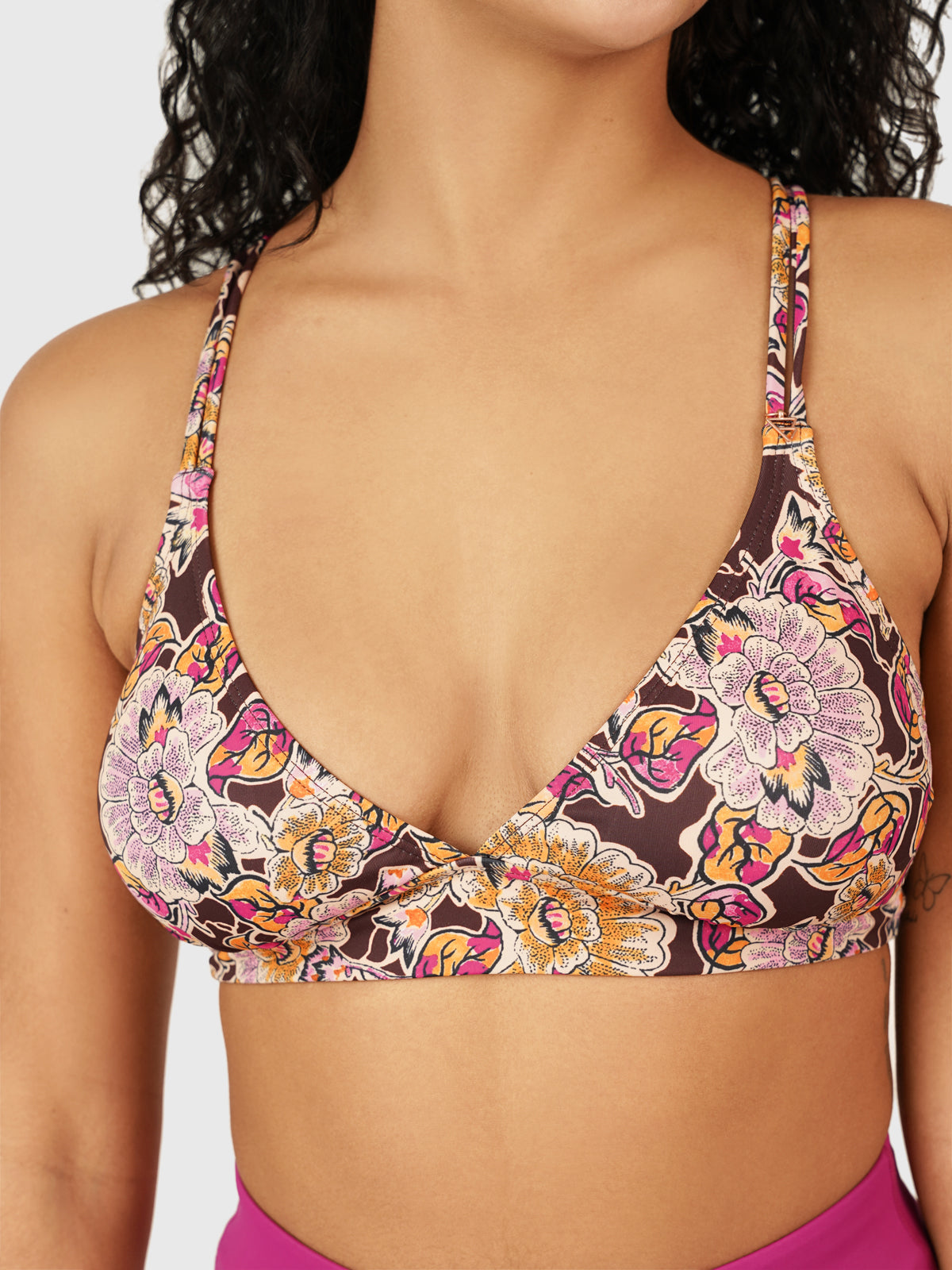 Delphinia-Sakai Damen Bralette Bikini Top | Multi Color