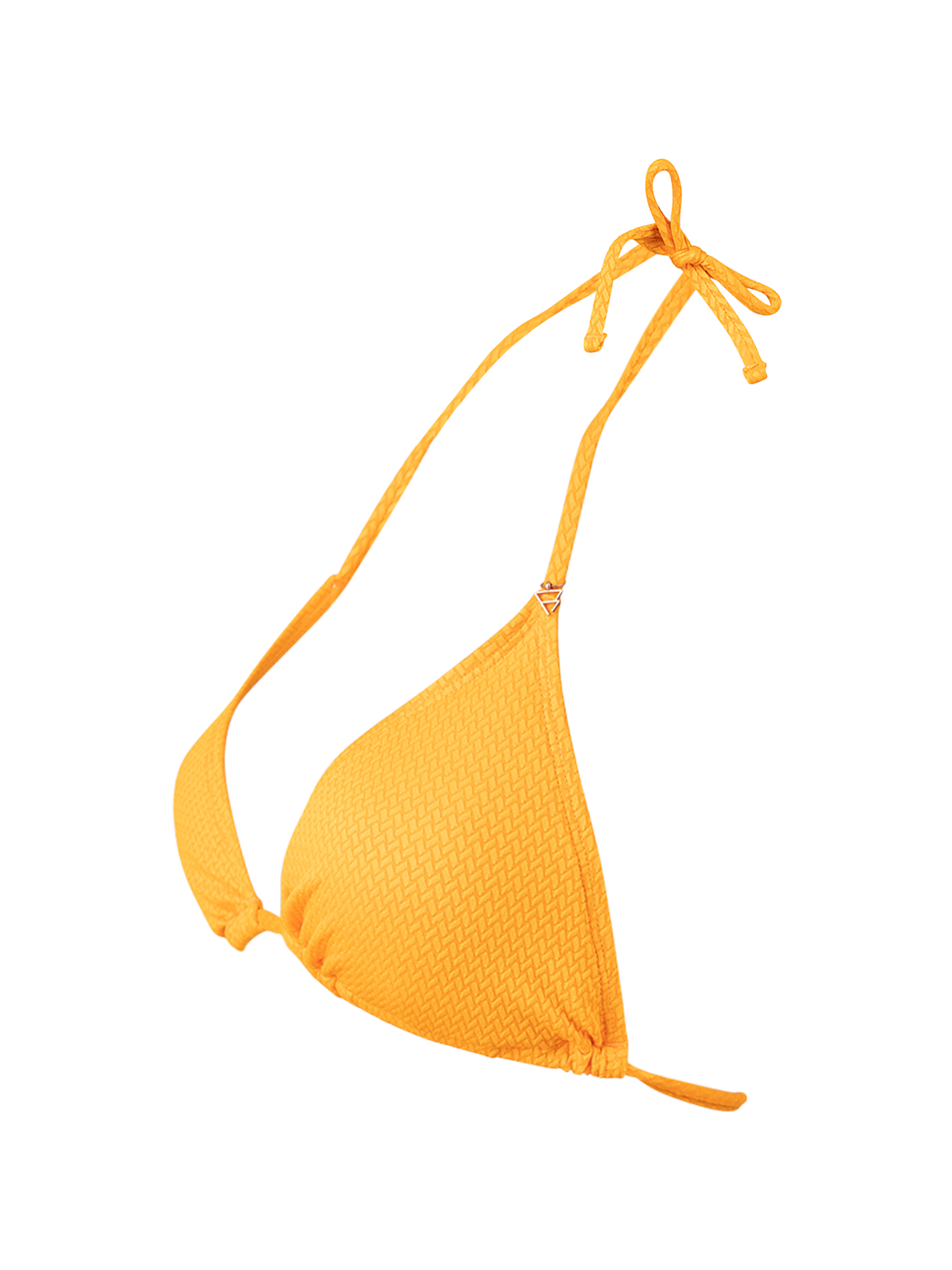 Novalee-STR Women Slider Triangle Bikini Top | Orange