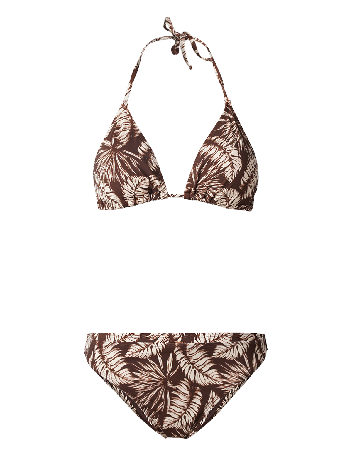 Popstar Dames Slider Triangel Bikini Set | Bruin
