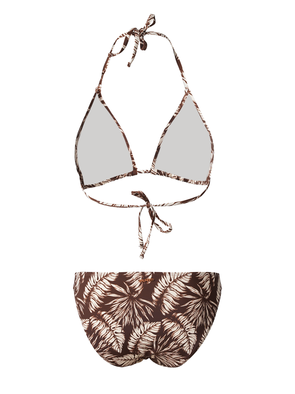 Popstar Damen Slider Triangle Bikini Set | Braun