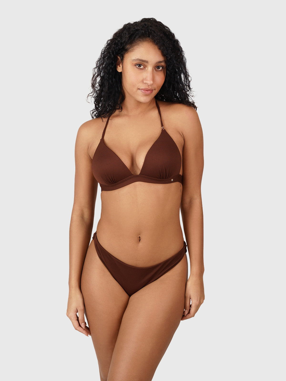 Kohali-STR Women Bralette Bikini Set | Brown