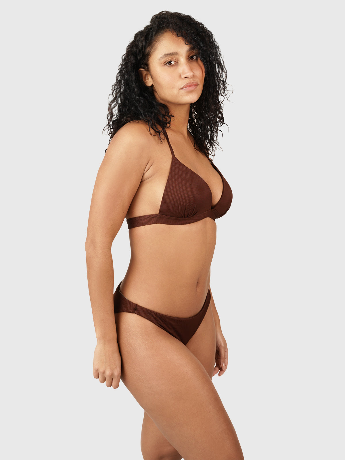 Kohali-STR Women Bralette Bikini Set | Brown