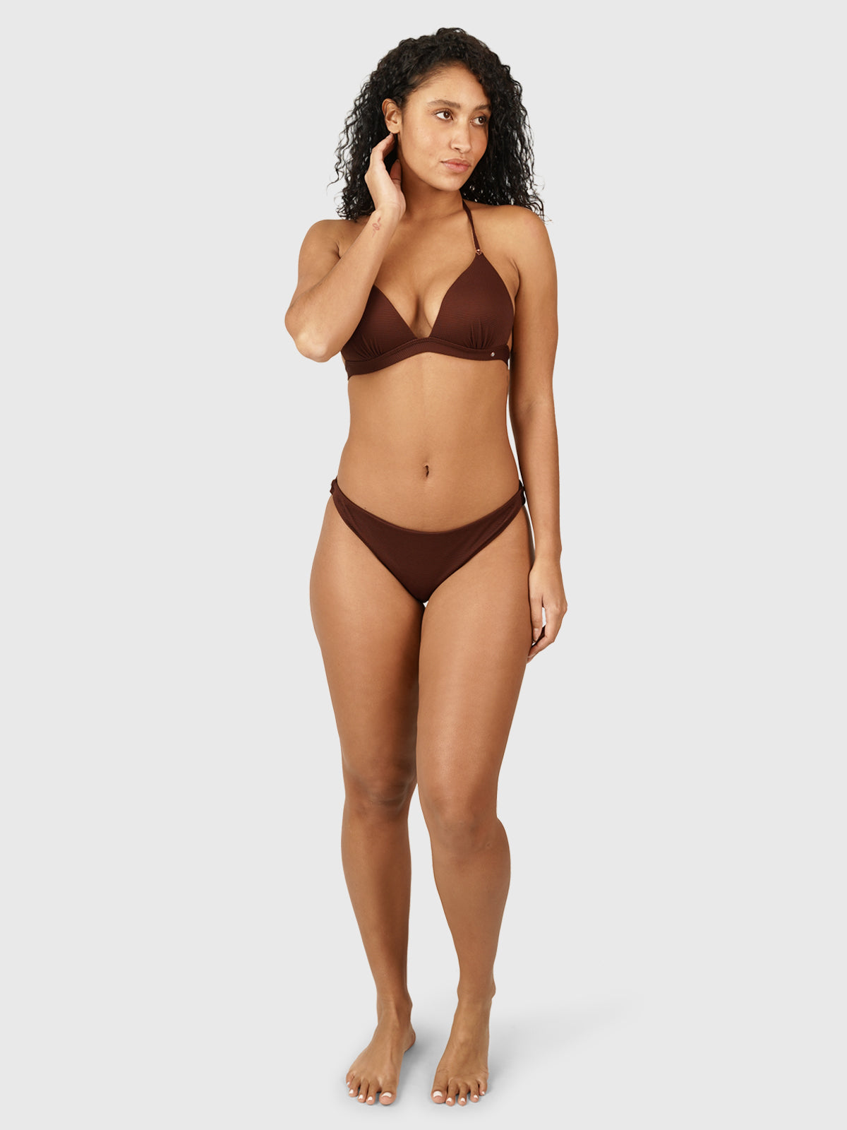 Kohali-STR Women Bralette Bikini Set | Brown