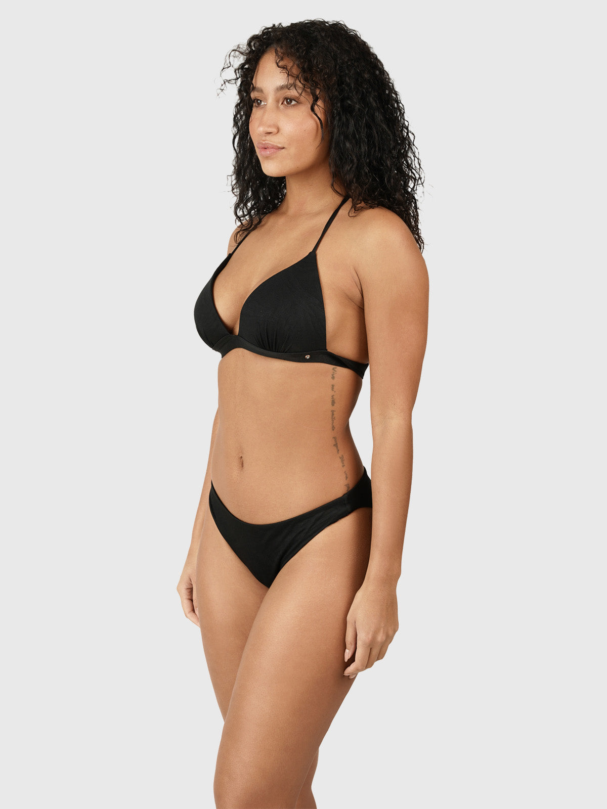 Kohali-Leaves Damen Bralette Bikini Set | Schwarz