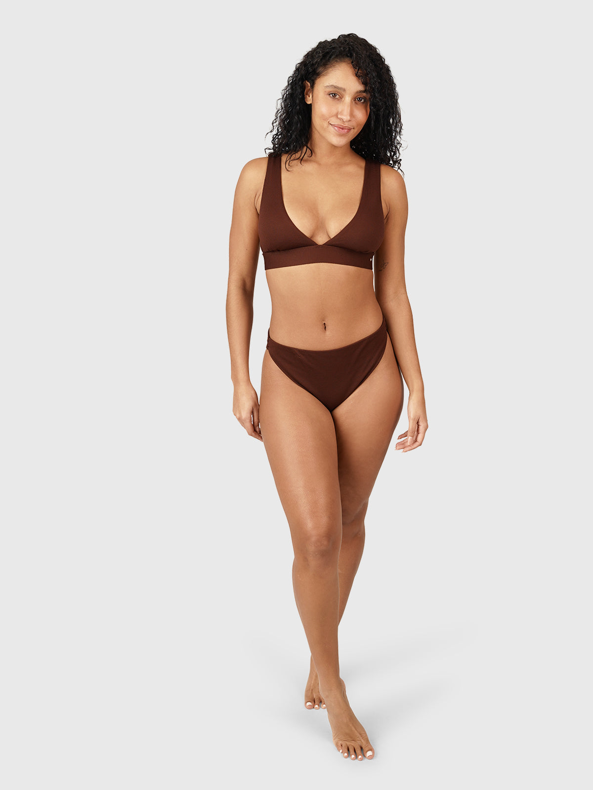 Bodhi-STR Women Bralette Bikini Set | Brown