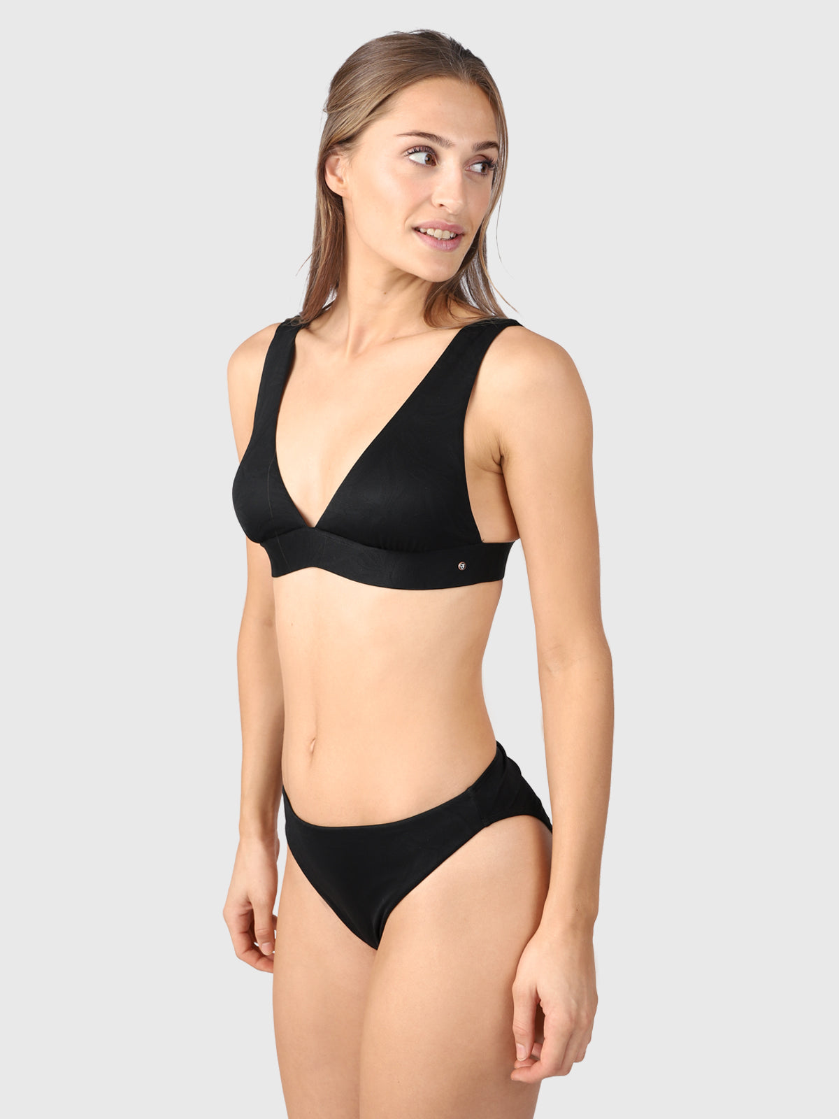 Bodhi-Leaves Damen Bralette Bikini Set | Schwarz