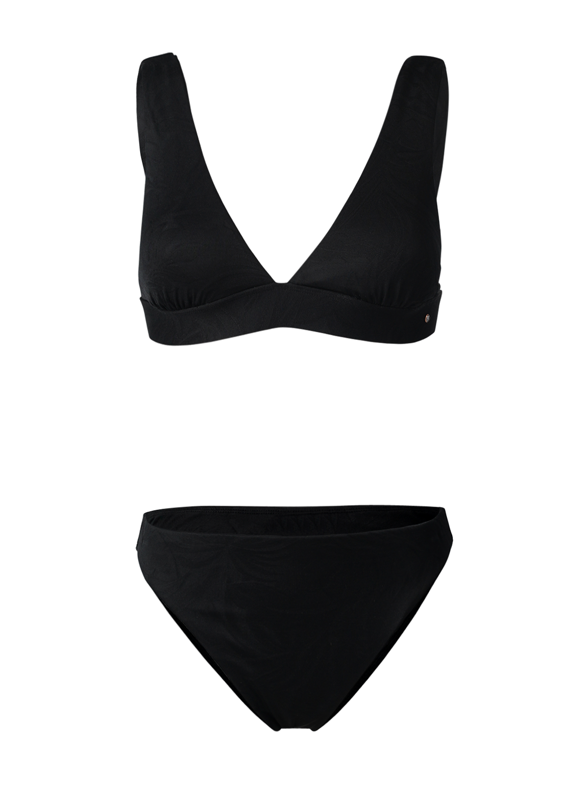 Bodhi-Leaves Damen Bralette Bikini Set | Schwarz