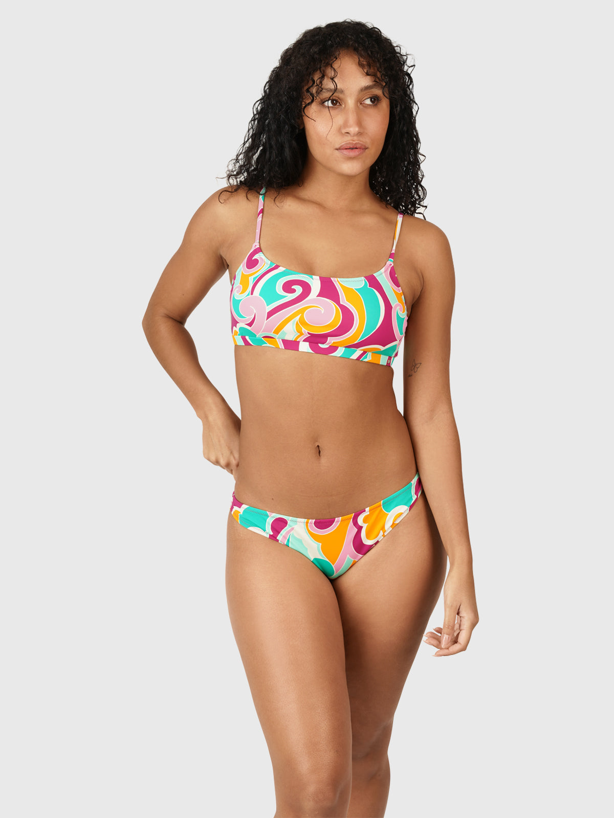 Cruzin-Swirl Damen Bralette Bikini Set | Multi Color