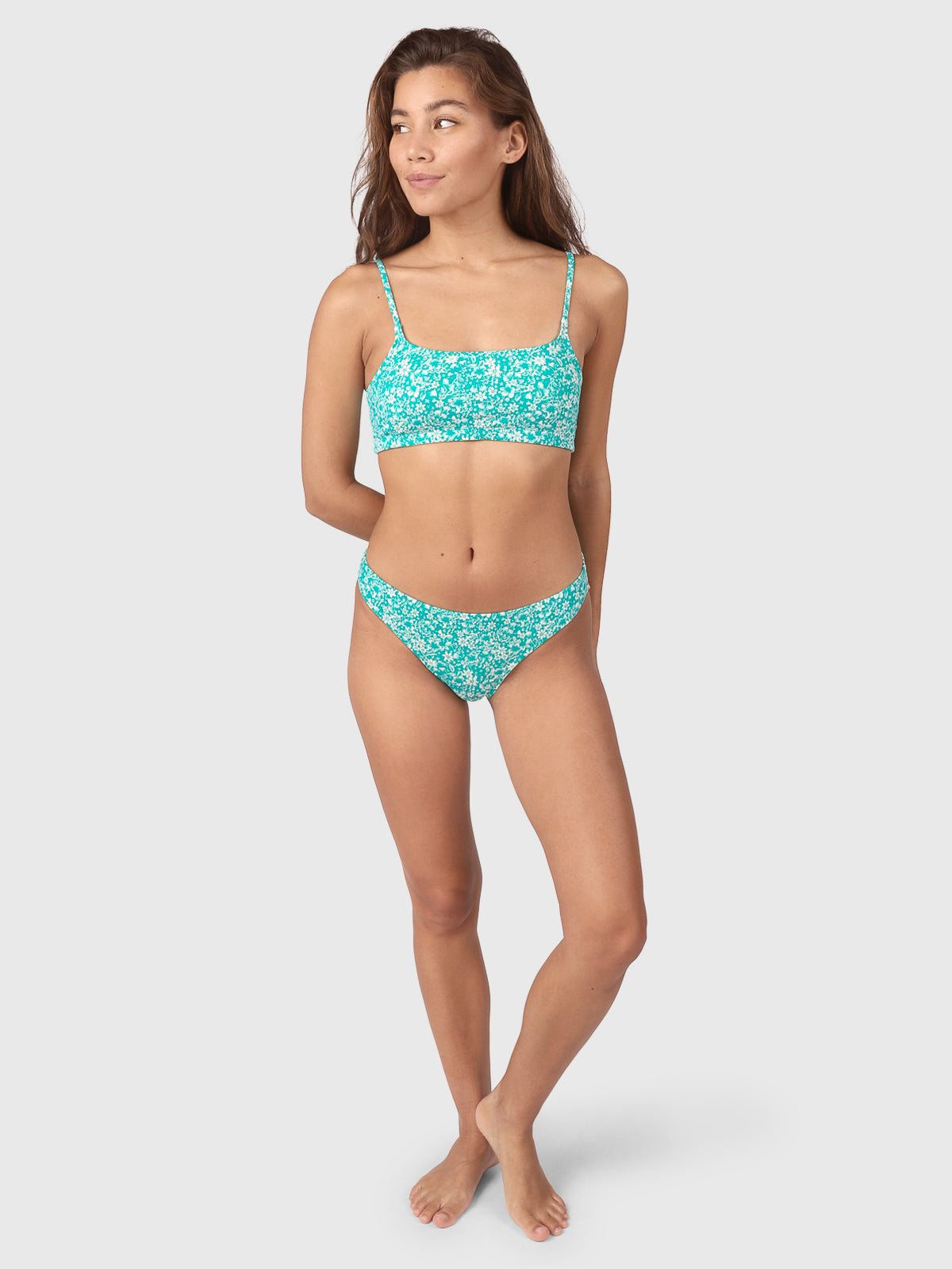 Cruzin-Ditsy Women Sport Bikini Set | Green