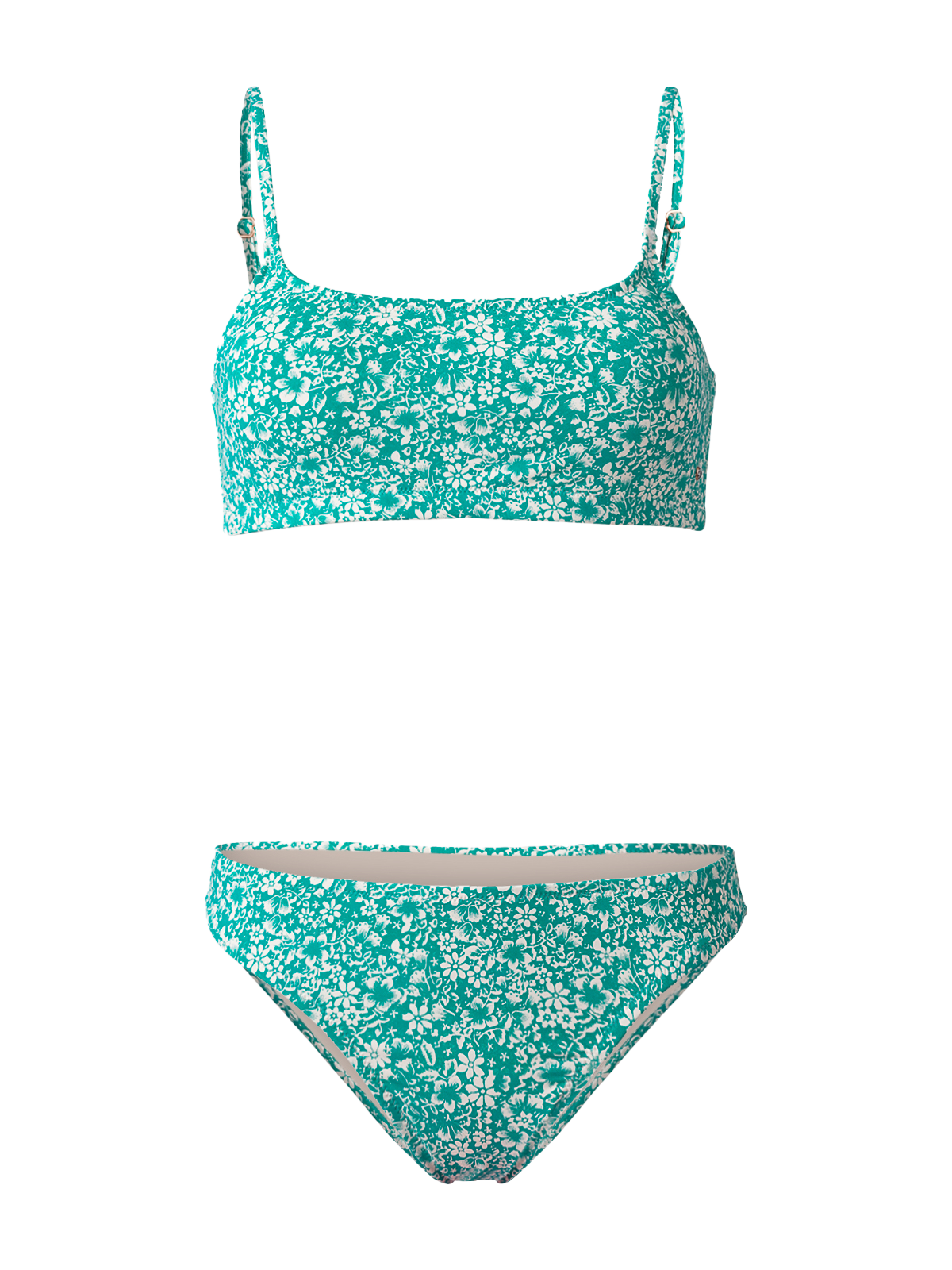 Cruzin-Ditsy Damen Bralette Bikini Set | Grün