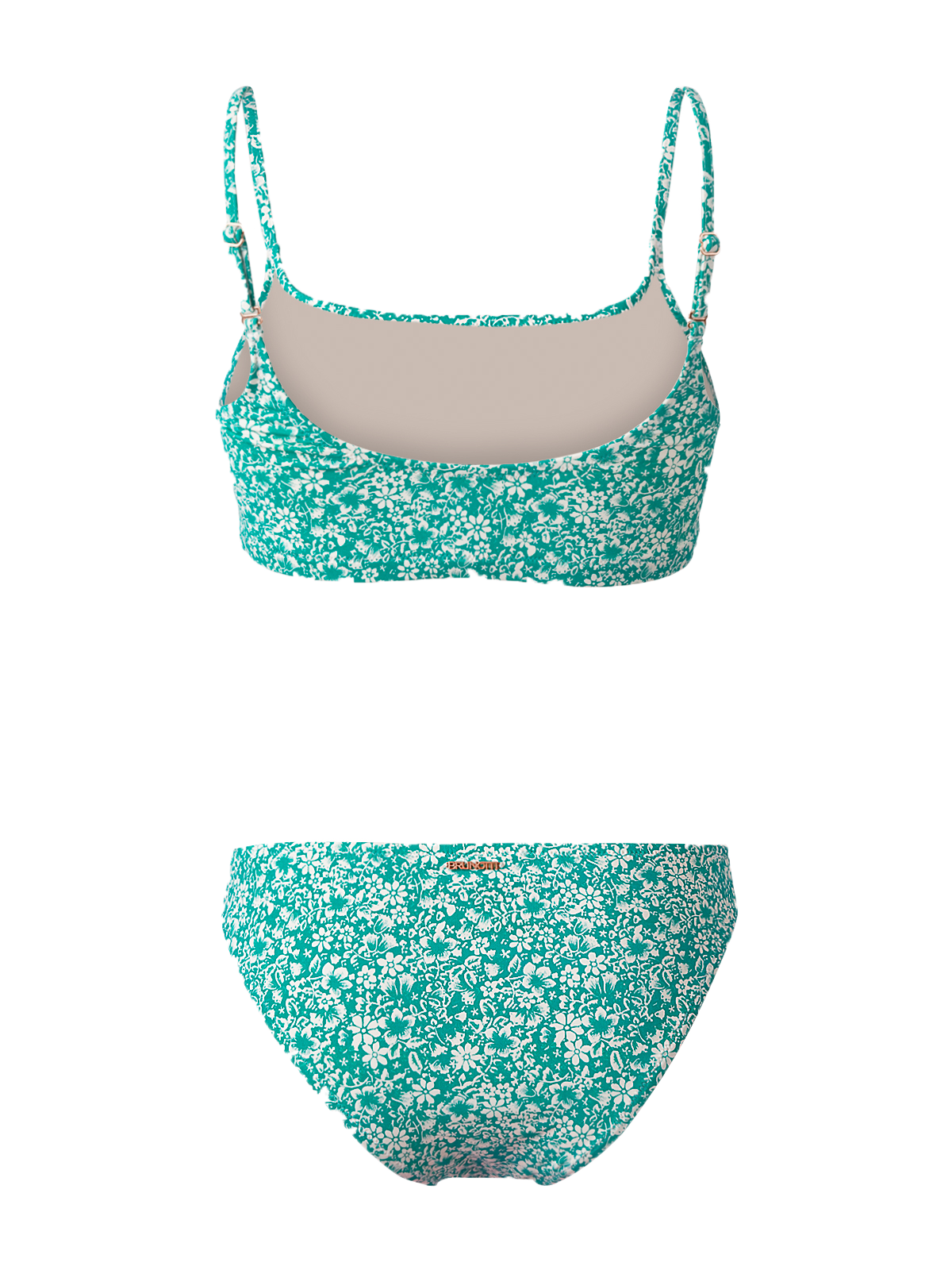 Cruzin-Ditsy Damen Bralette Bikini Set | Grün