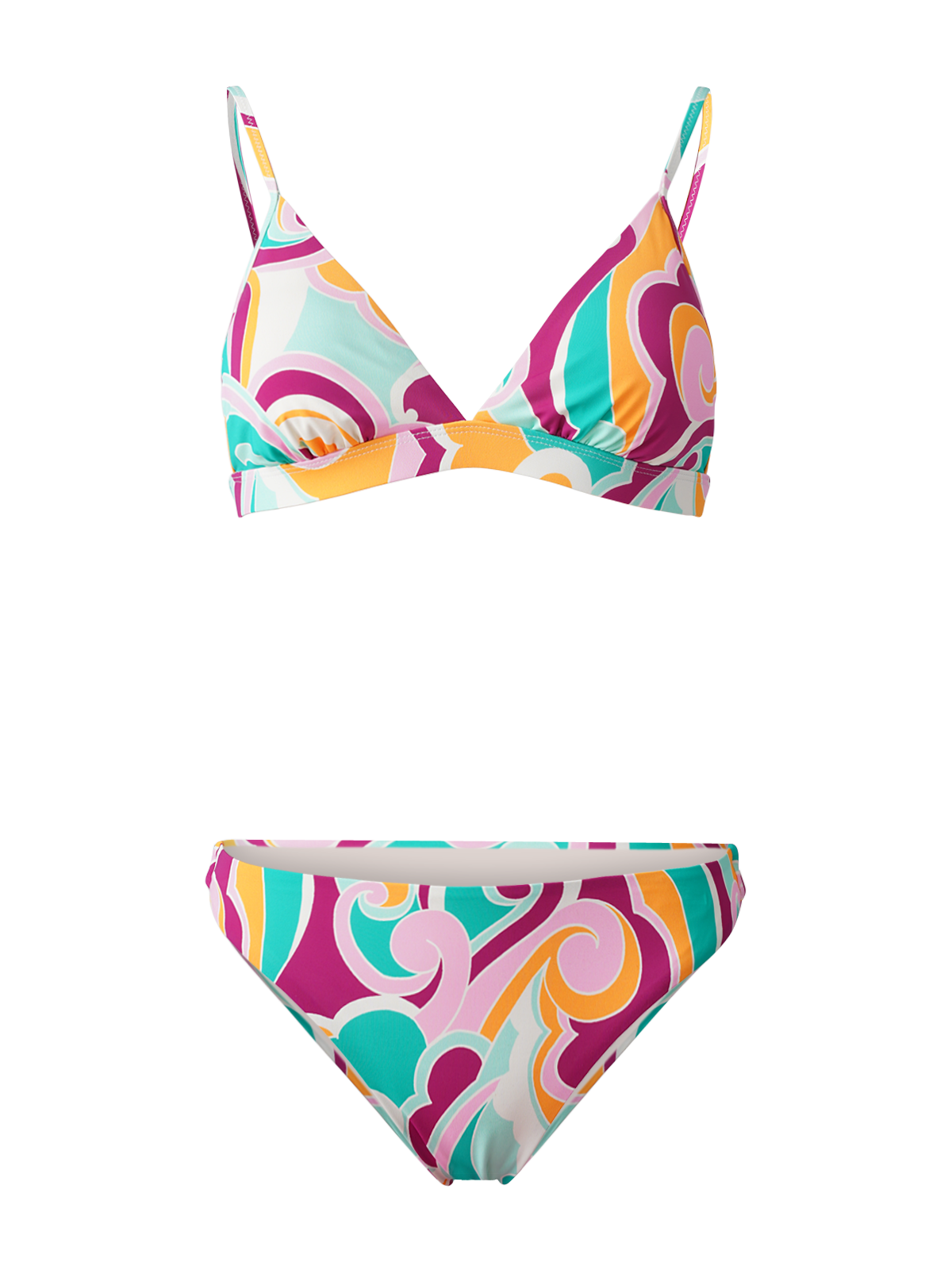 Alison-Swirl Women Bralette Bikini Set | Multi Color