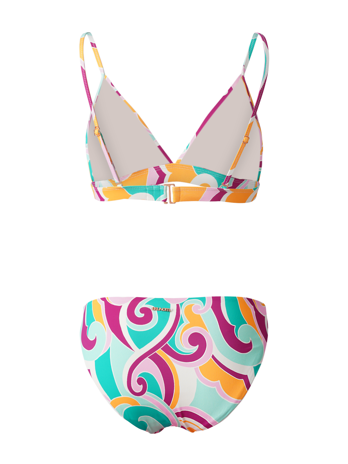 Alison-Swirl Dames Bralette Bikini Set | Multi Color