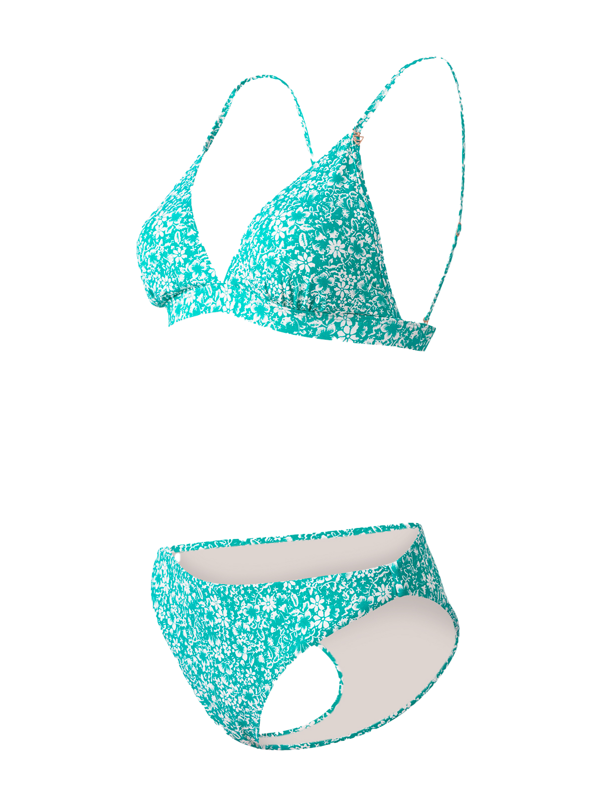 Alison-Ditsy Dames Bralette Bikini Set | Groen