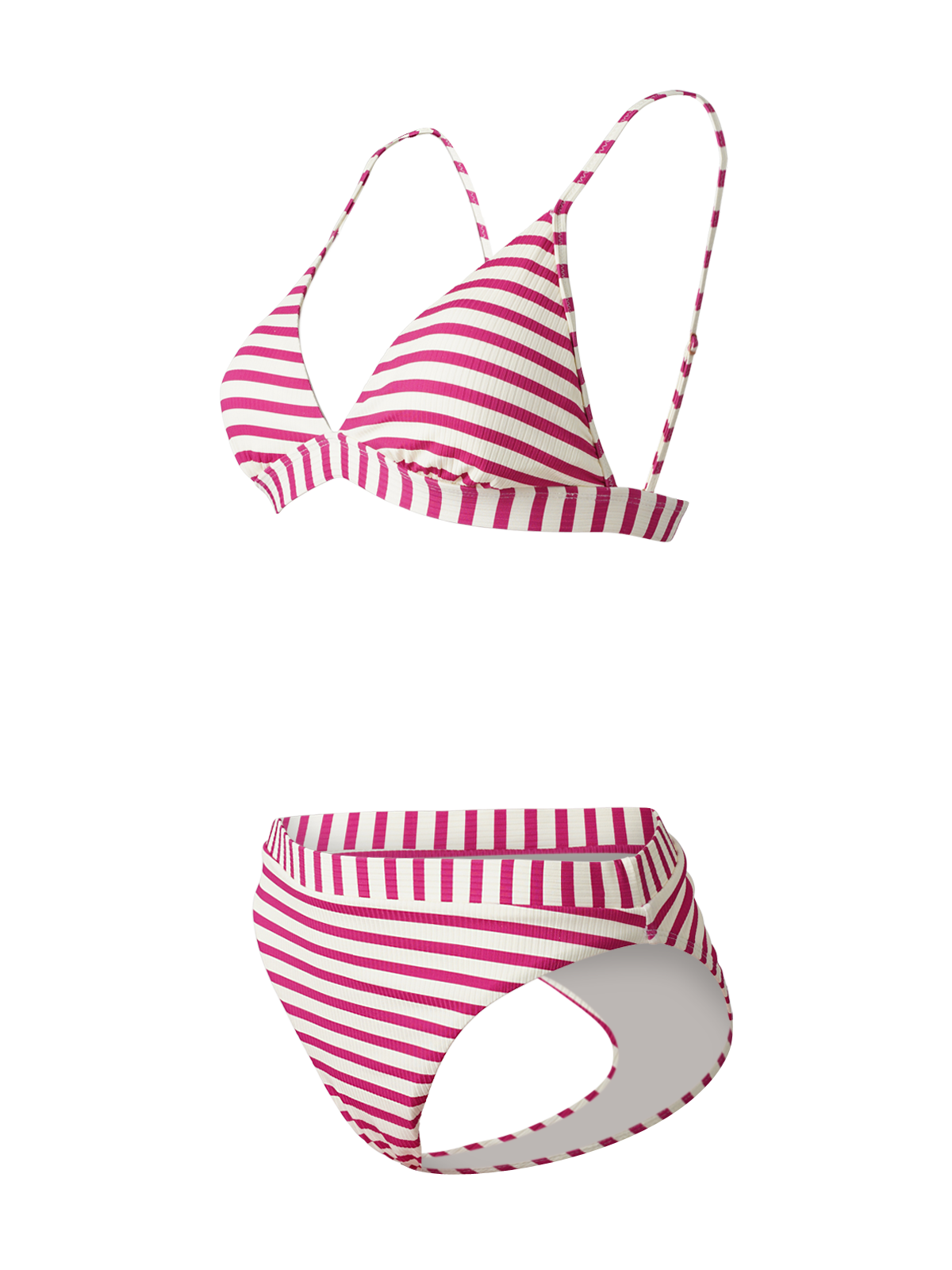 Luna-YD Damen Bralette Bikini Set | Pink