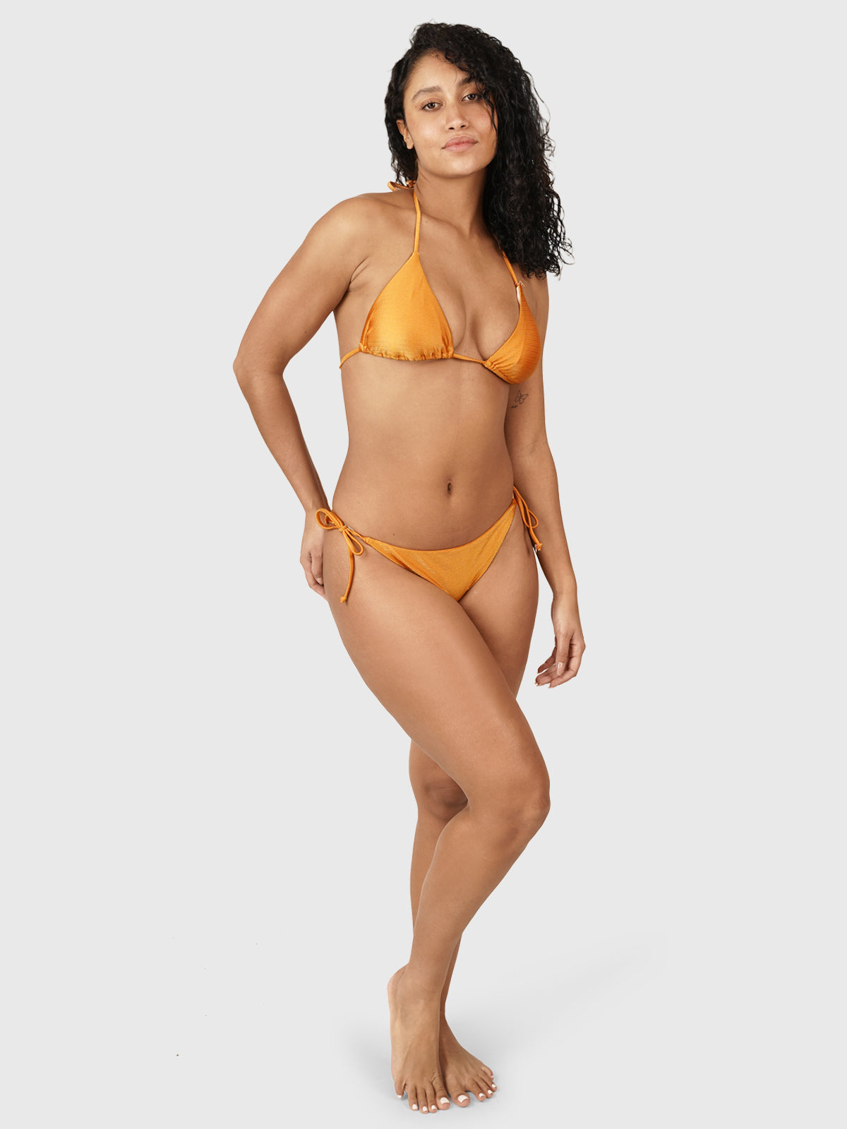 Mahlia Dames Triangle Bikini Set | Shiny Orange