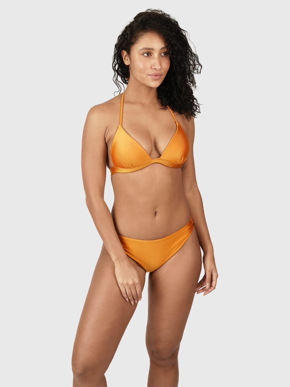 Cyane Women Bralette Bikini Set | Shiny Orange