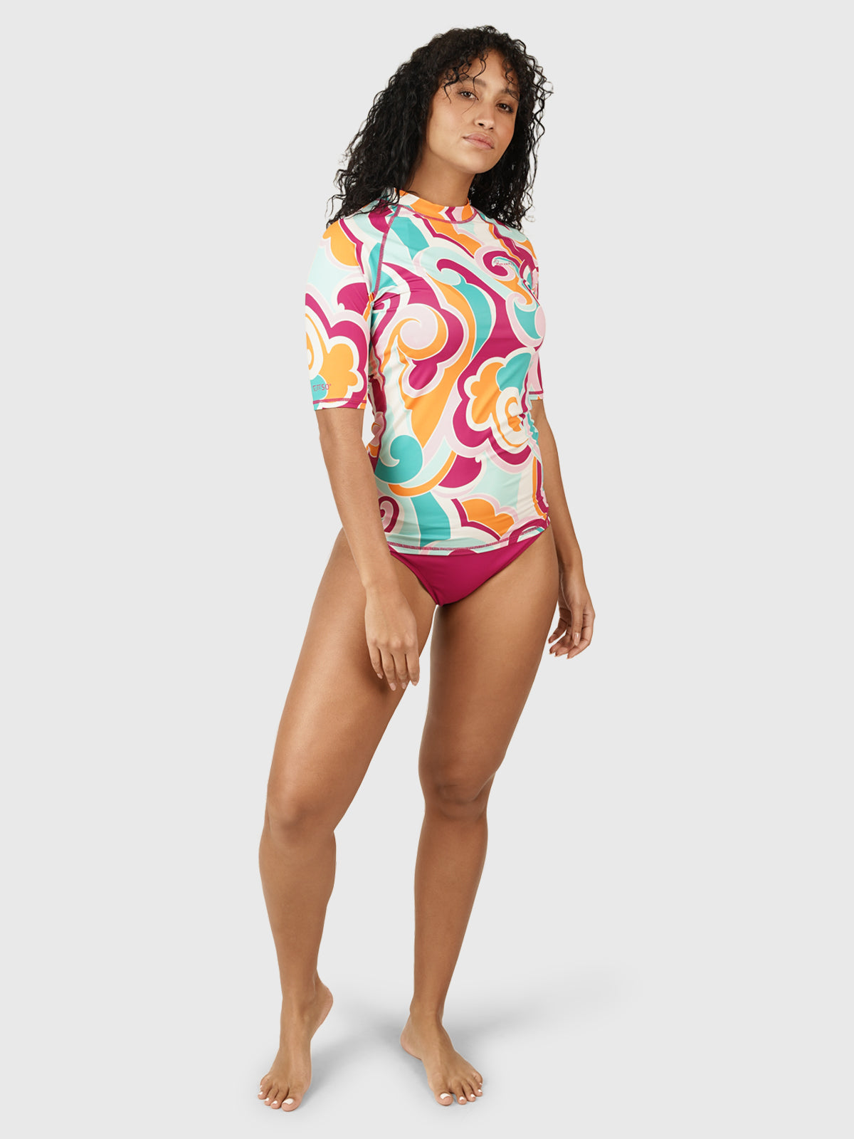 Linea-Swirl Dames Rashguard | Multi Color