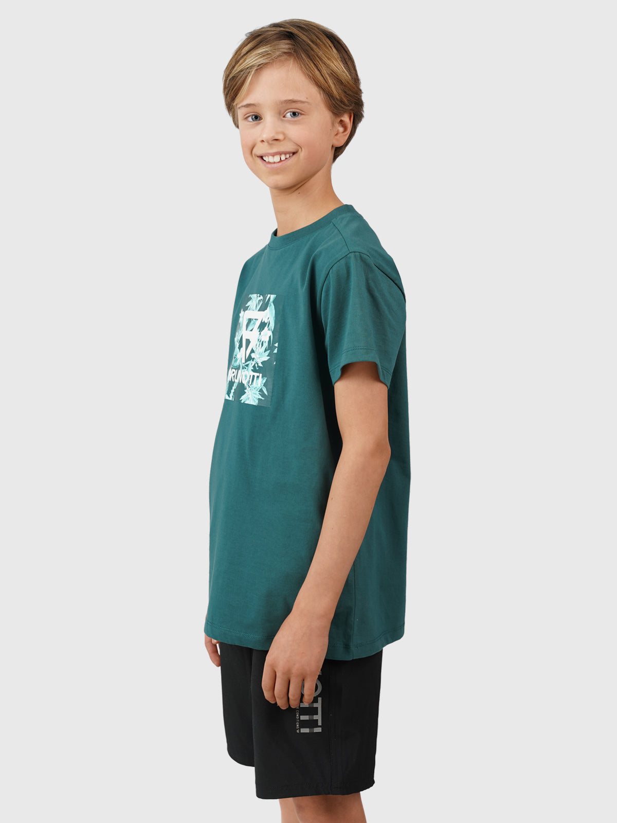 Jahny-Logosquare Jongens T-shirt | Groen