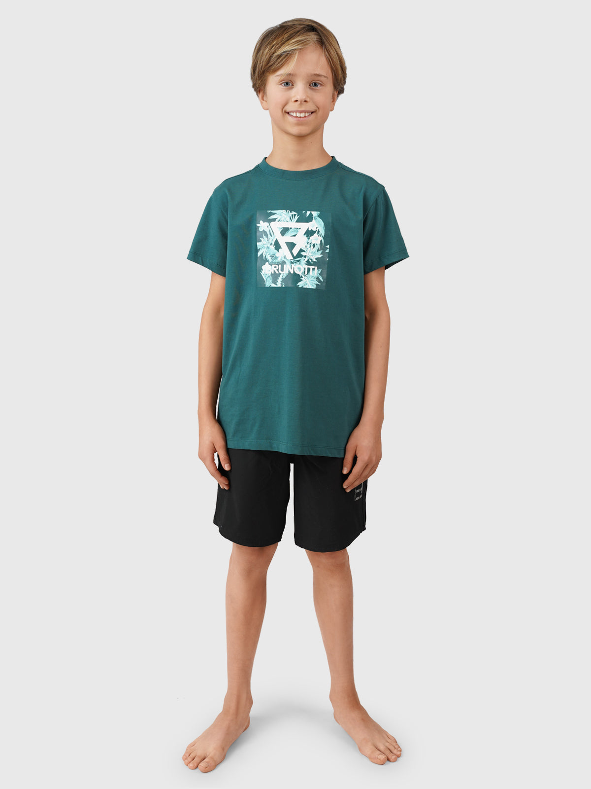 Jahny-Logosquare Boys T-shirt | Green