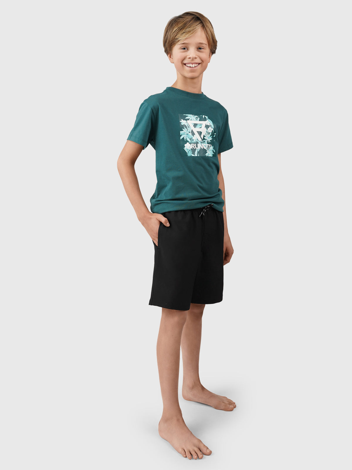 Lestery Boys Swim Shorts | Black