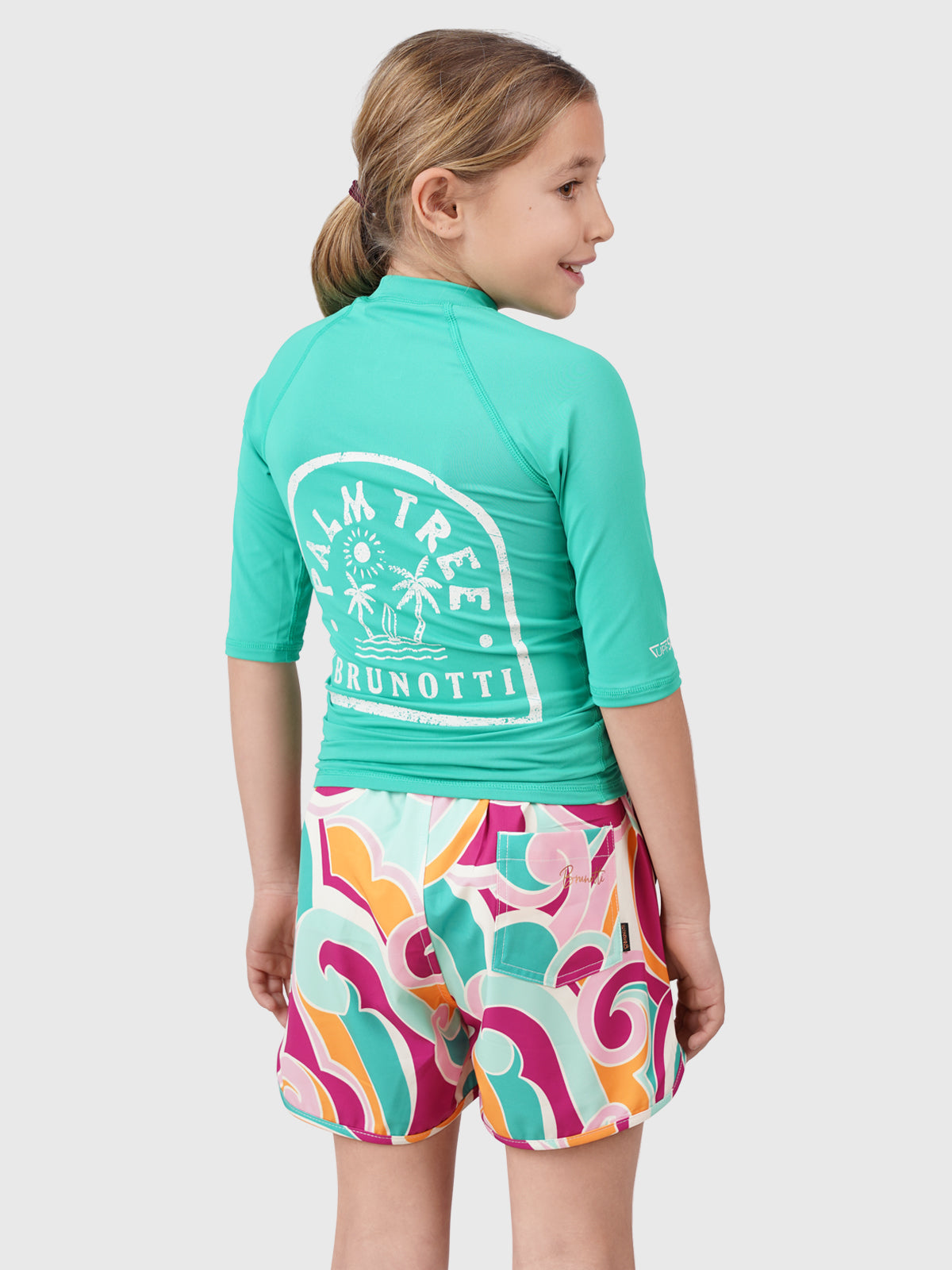 Tulya-Swirl Girls Swim Shorts | Multi Color