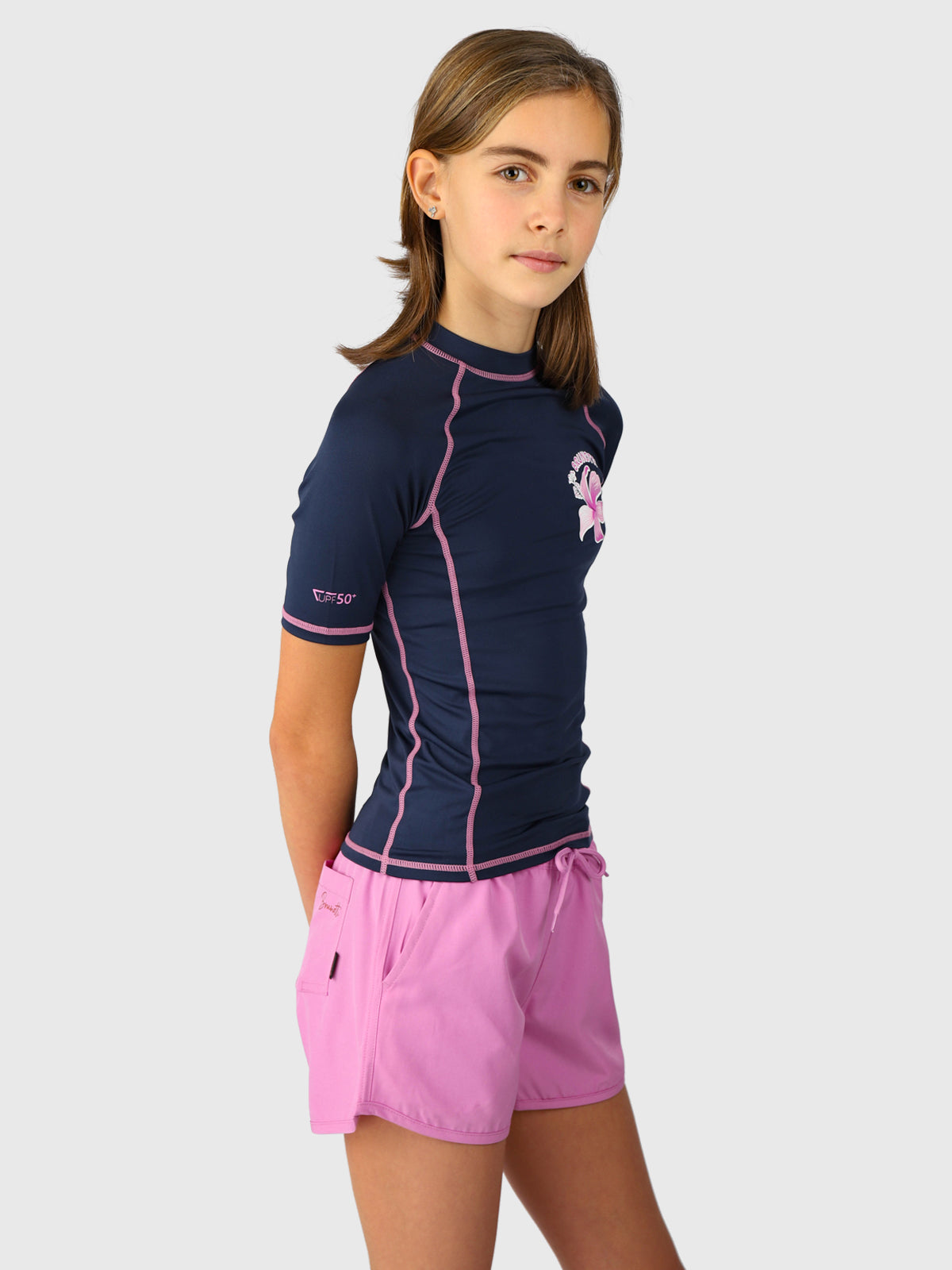 Lineas Girls Rashguard | Indigo Blue