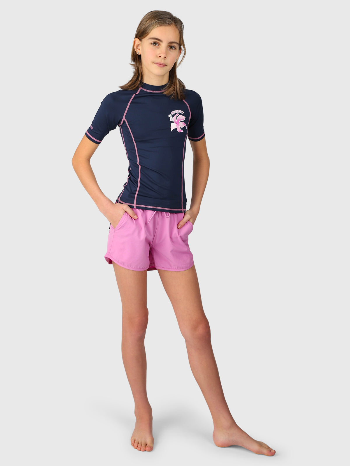 Lineas Girls Rashguard | Indigo Blue