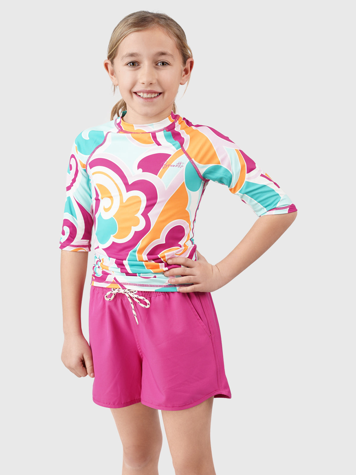 Lineas-Swirl Mädchen Rashguard | Multi Color