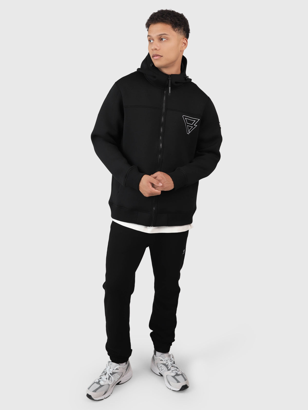 Stickers Heren Sweater | Zwart