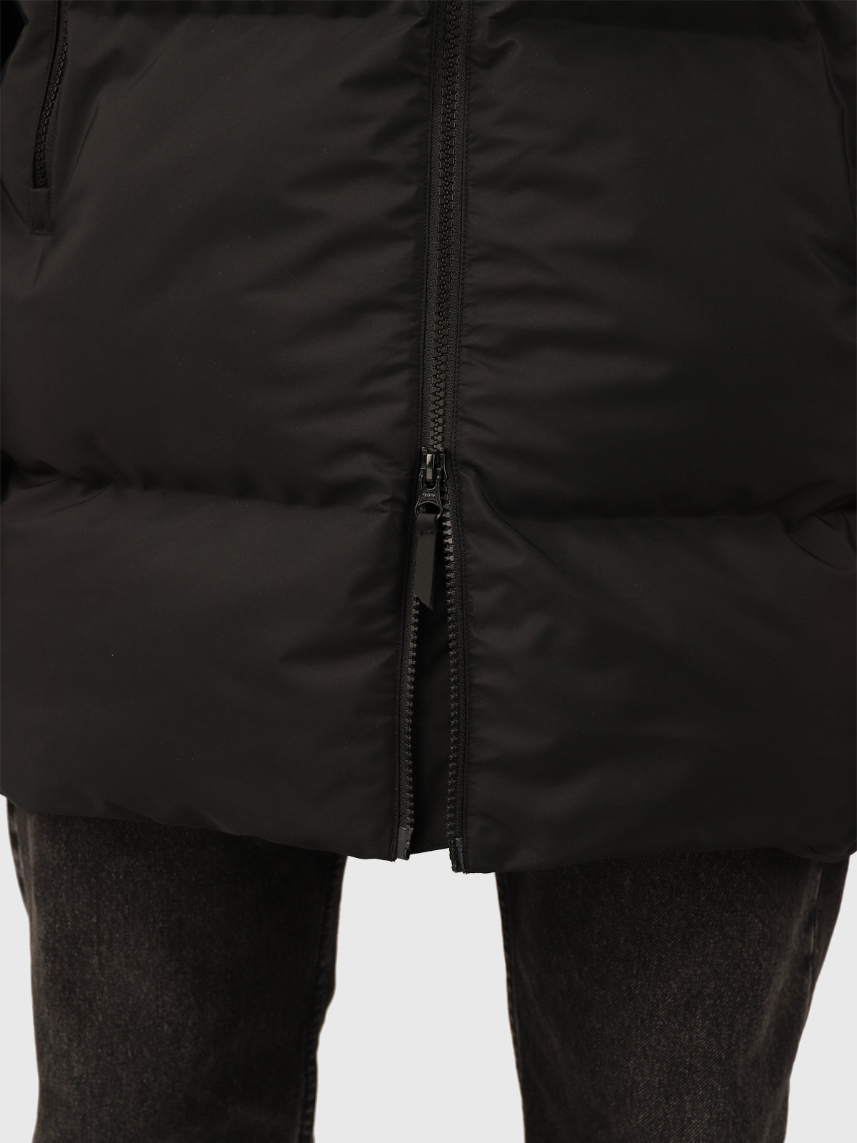 Bigmain Herren Lange Pufferjacke | Schwarz