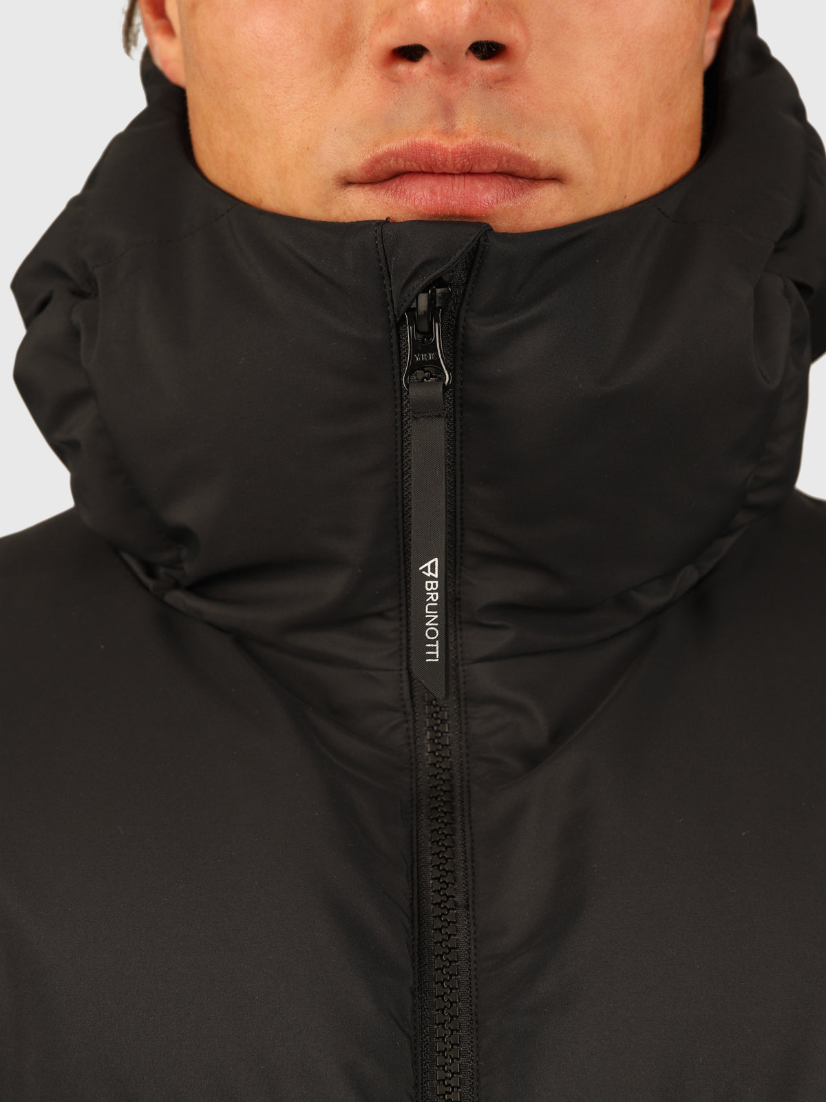 Bigmain Herren Lange Pufferjacke | Schwarz