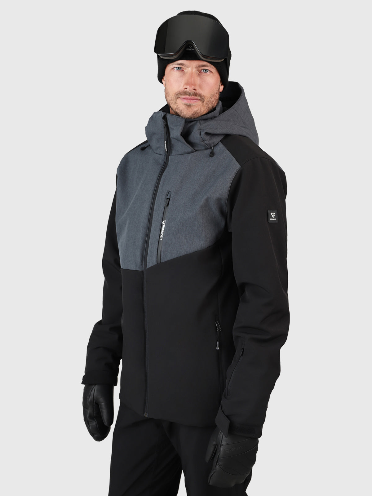 Twinstroke Heren Softshell Ski Jas | Zwart
