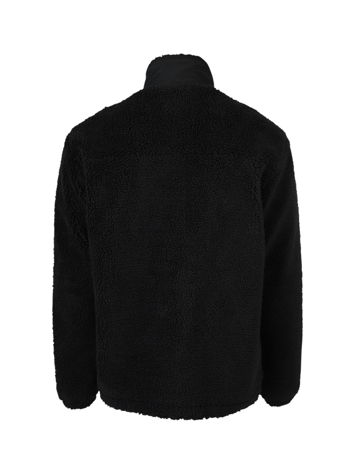 Renziost Herren Teddy Fleecejacke | Schwarz