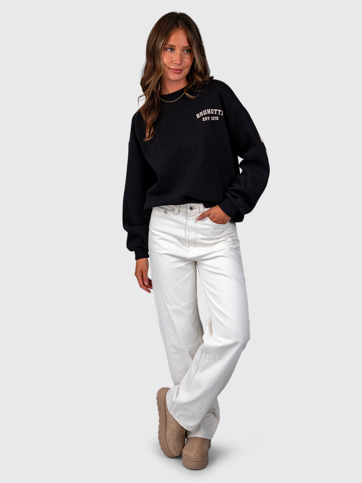 Alm Damen Sweatshirt | Schwarz
