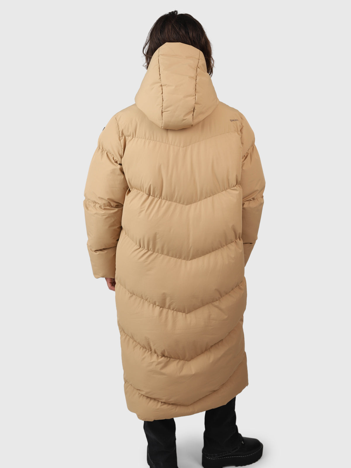 Bigsury Damen Langer Puffer Mantel | Desert