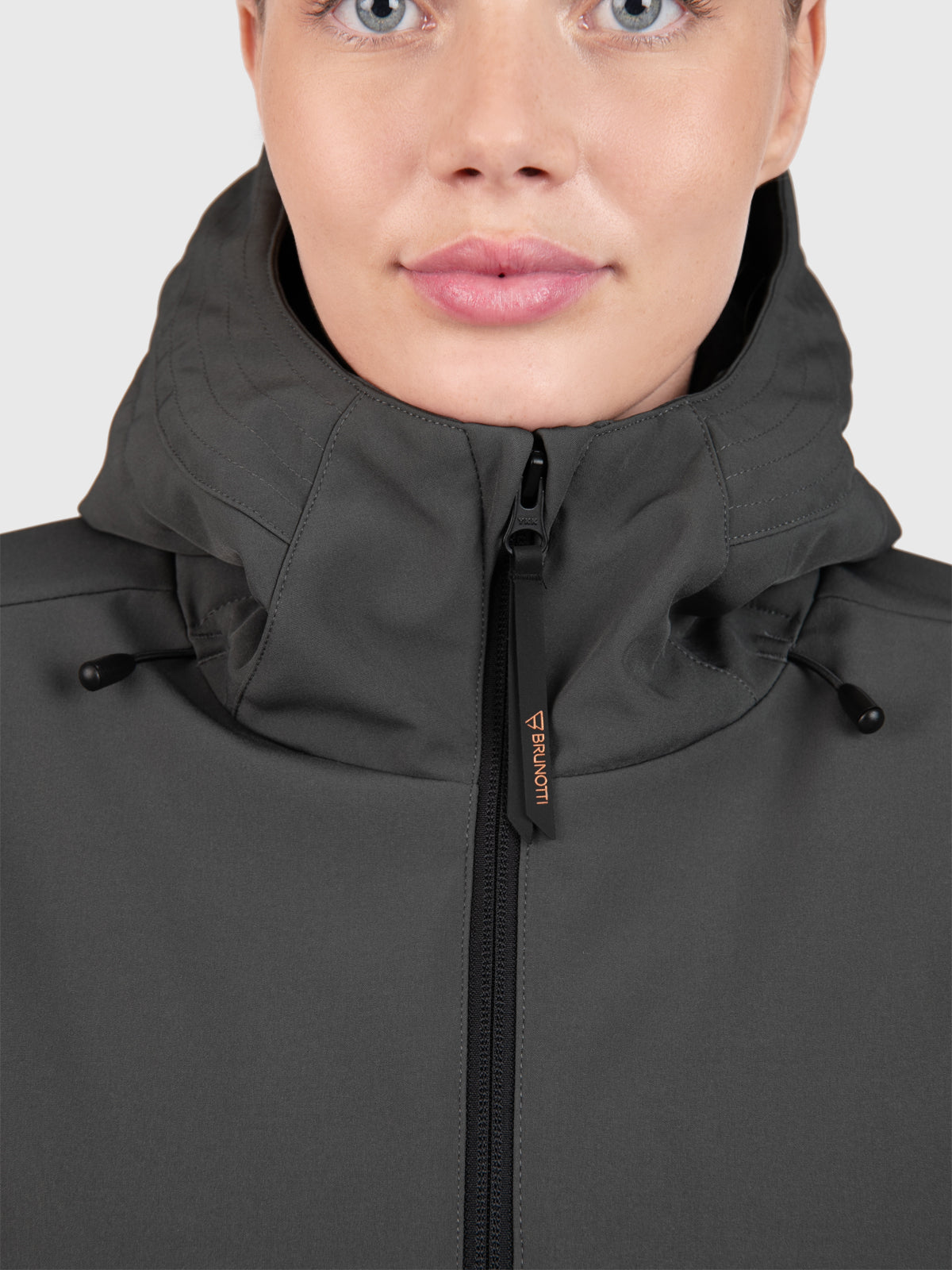 Melle Damen Langer Softshell Mantel | Mud Green