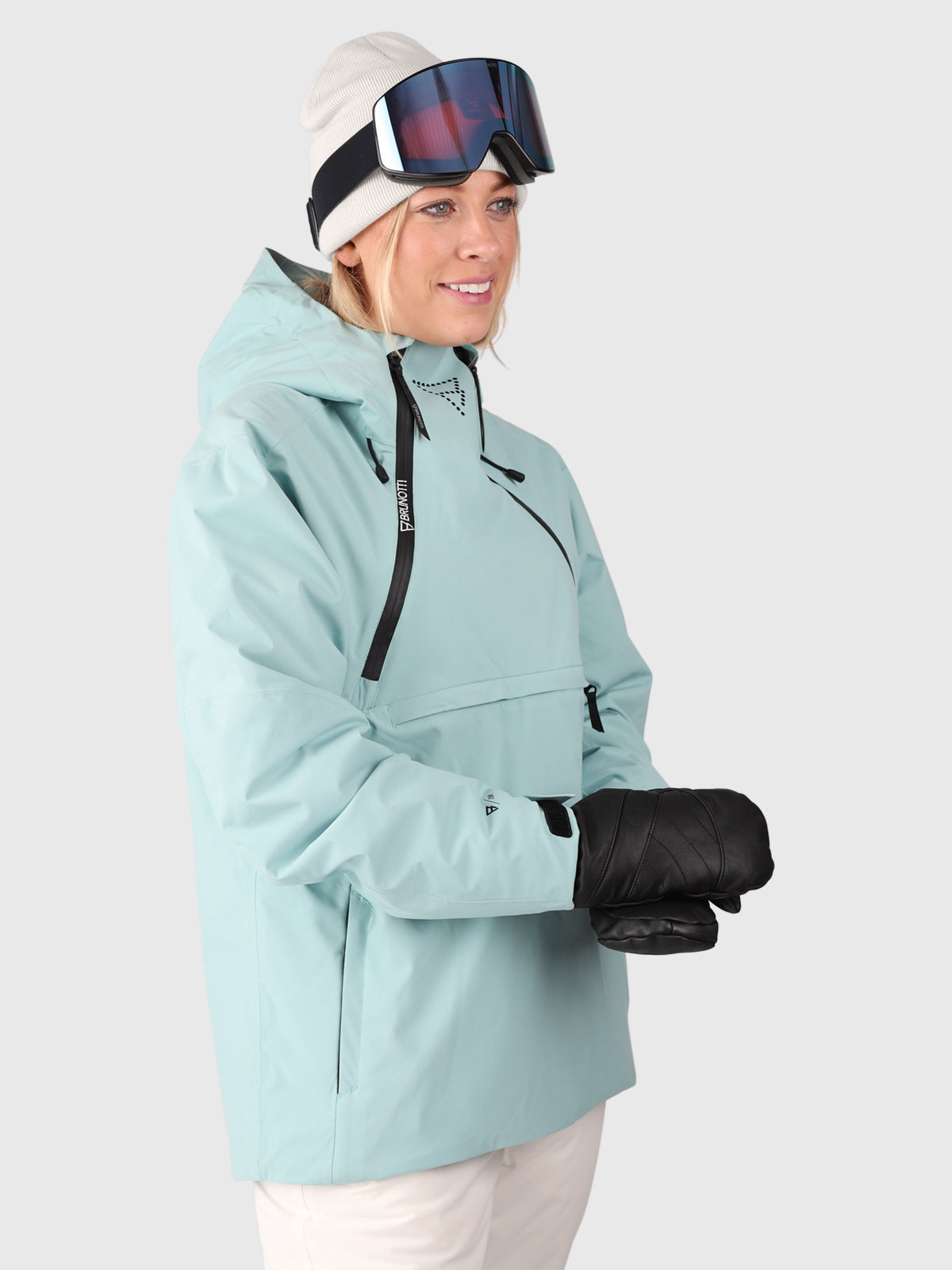 Mojavasa-S Damen Anorak Schneejacke | Seegrün