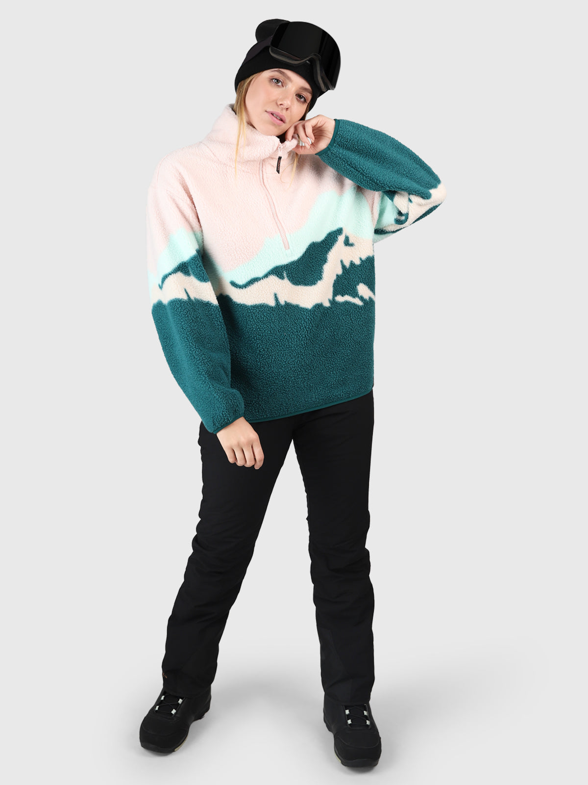 Chino-PP Dames Fleece | Evergreen